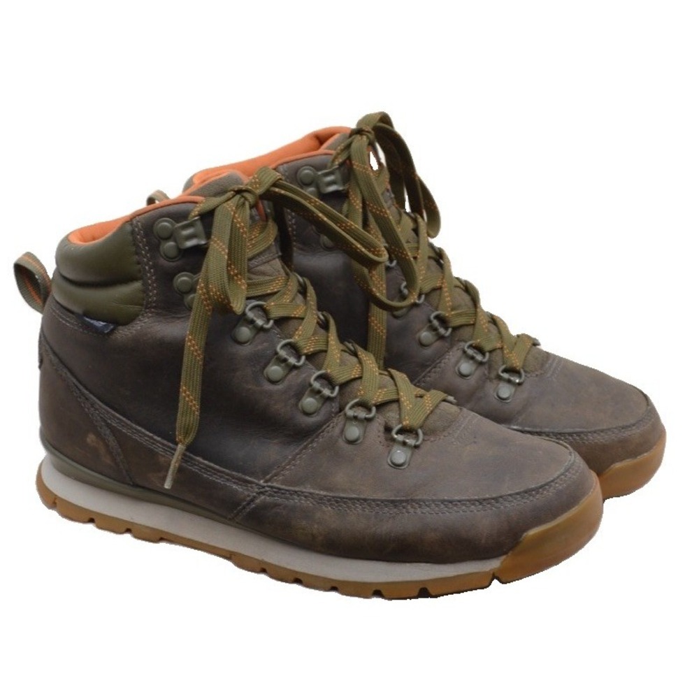 The North Face Back To Berkeley Redux Leather Hiking Boots Brown Orange Men's 7